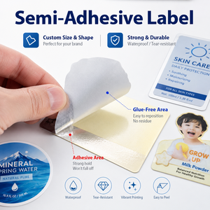 Étiquettes adhésives personnalisées, autocollants imperméables à colle partielle, décalcomanies promotionnelles pour bouteilles, emballages et produits quotidiens - Product Image 3