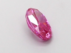 Diamant de laboratoire ovale 0,43 CT, violet vif fantaisie, certifié IGI, clarté VS1, polissage excellent, qualité supérieure CVD, pierre brute fine - Product Image 4