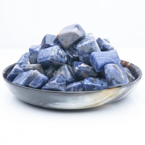 Pierres de fluorite bleue de forme carrée pour la décoration de la maison, pierres précieuses en cristal Feng Shui - Product Image 2