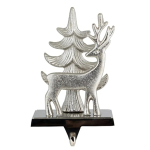 Juego de 2 soportes de metal dorado para calcetines navideños, resistentes, para chimenea y estantería, con diseño de árbol de Navidad y estrella - Product Image 6