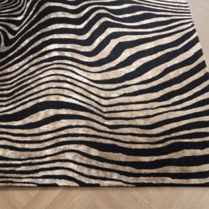 Z&H HOME Modern Handmade Hand Tufted Wool Silk <b>Leopard</b> Animal <b>Print</b> Eco-Friendly Non-Slip Medium Pile Area <b>Rug</b> for Home Decor - Product Image 5