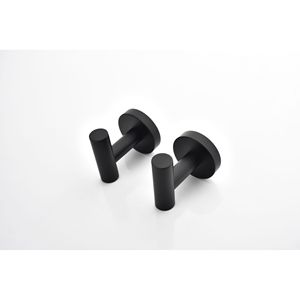 Nero opaco SUS 304 salvietta da bagno in acciaio inossidabile e gancio per vestaglia senza trapano a muro per doccia da cucina ganci appesi a parete confezione da 6 - Product Image 5