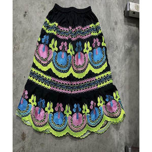 กระโปรงพลีทปักลายสไตล์โพลีนีเซียนแบบใหม่สำหรับผู้หญิง คุณภาพสูง กระโปรงพิมพ์ลายเกาะไมโครนีเซียนสำหรับผู้หญิง - Product Image 2