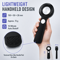 Loupe d'inspection multifonction 10X portable avec port de charge USB-C pour la vérification des devises et des pierres précieuses