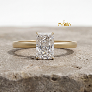 Luxury 1.21 Carat Lab Grown Radiant Cut Diamond Engagement <b>Ring</b> EF VS1 925 <b>Silver</b> <b>Solitaire</b> Wedding & Party <b>Ring</b> - Product Image 2