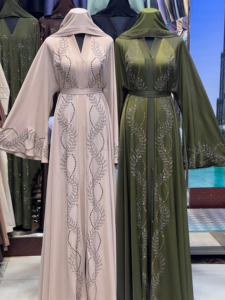 2026 Dubai Style Vintage Abaya Traditional Islamic Women's Saudi Arabian Lightweight Breathable Maxi Length Ramadan Polyester - Product Image 4