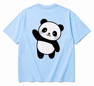T-shirt personnalisé surdimensionné avec motif panda, unisexe, 100% coton, col rond, streetwear décontracté, tee-shirt imprimé, vente en gros OEM - Product Image 4