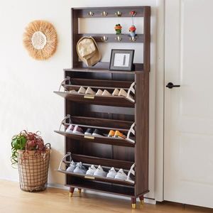 Armadio per Soggiorno con Cassetti, Ripiani e Asta Appendiabiti, Finitura Marrone - Product Image 4