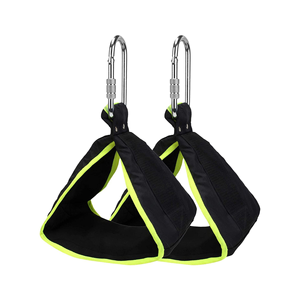 Sangles de musculation en nylon robustes, ajustement parfait pour toutes les barres, résistantes, pour exercices de levage des jambes, fitness rapide, avec grand anneau en D en acier - Product Image 3