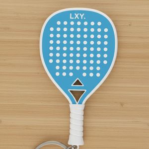 Llavero con Forma de Raqueta con Logotipo Personalizado OEM, Material de PVC Suave y Silicona para Regalos, Ligero, de Primera Calidad, Duradero, de Goma para Pádel - Product Image 5