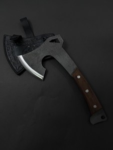 Hacha de Camping Personalizable de Grado Industrial, Acero Nórdico Forjado 1095, Forjada a Mano, Espiga Completa, Tomahawk, Mango de Madera de Palisandro - Product Image 5