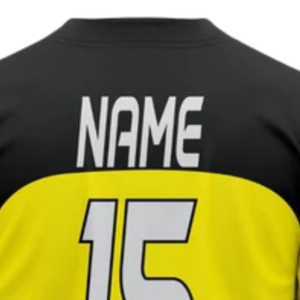 Camiseta de Béisbol Personalizada para Hombre, Amarilla y Negra, con Botones, Transpirable, Uniforme de Softbol, Camiseta Deportiva para Entrenamiento - Product Image 6
