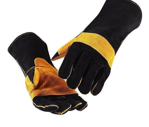 Gants de soudage résistants à la chaleur, en cuir de vachette pleine fleur, avec isolation en feuille d'aluminium, pour soudage TIG MIG - Product Image 4