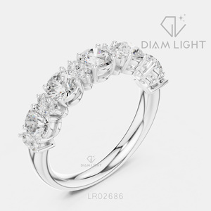 Bague de fiançailles en or blanc 14 carats avec diamant de laboratoire de 1,95 carat, coupe ronde, bague de mariée, certifiée IGI, bijoux fins, cadeau - Product Image 2