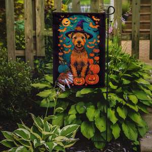 Lakeland Terrier Witchy Halloween jardín bandera Multicolor buzón decorativo patio Banner para Patio ilustraciones flor patio césped signo - Product Image 2