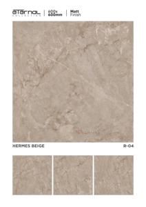 กระเบื้องพอร์ซเลนลายแกะสลัก ดีไซน์เนอร์ แมตต์ ขนาด 600x600 มม. 60x60 ซม. พื้นผิวตกแต่งพรีเมียม ทนทาน แผ่นปูพื้นเซรามิก - Product Image 4