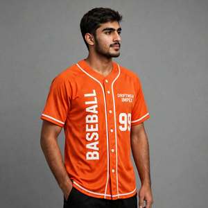 Camiseta de Béisbol Unisex Personalizada con Logotipo, Fabricante Premium OEM, Cierre de Botones, Malla Transpirable, Sublimada, 100% Poliéster, Manga Corta - Product Image 3