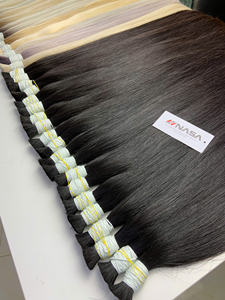 En vrac Super Double Dessiné Couleur Claire Vietnamien Remy Extensions de Cheveux Humains 50 cm 60 cm 100 Grammes Styles de Vague Naturelle - Product Image 4