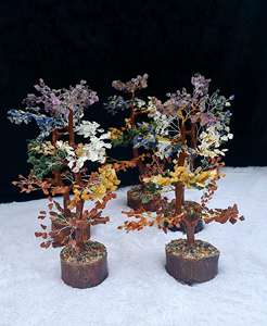 Arbre de Vie aux Sept Chakras, Ornement Spirituel Décoratif en Cristal et Pierres Précieuses pour la Maison et le Bureau - Product Image 5