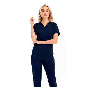 Medical <b>Scrubs</b> <b>Work</b> Wear Comfortable Fabric Daily Use Nursing Staff Uniform Lightweight Breathable Fit Design - Product Image 3