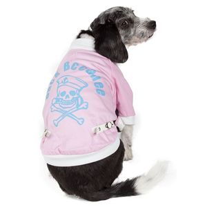 Varsity Styled Buckled <b>Collared</b> <b>Pet</b> Coat Stylish <b>Pet</b> Clothes - Product Image 1