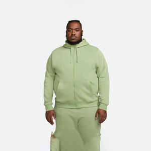 Men Plus Size Custom Fleece Tracksuit Set Hoodie & Jogger Cotton Blend Full Zip Sportswear OEM Bulk Supplier - Product Image 3