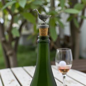 Bouchon de bouteille de vin en métal argenté en forme de coq avec bouchon en liège, décoration de Noël, décoration de fête, idées de cadeaux pour événements - Product Image 4