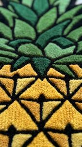 Alfombra de Lana Premium Hecha a Mano, Antideslizante, Moderna, con Diseño de Piña Tropical en Amarillo y Verde, Decoración para el Hogar - Product Image 5