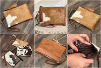 Dompet kecil kulit sapi, dompet rambut kecil ritsleting untuk wanita, dompet koin Mini tanggal, tas tangan mutiara