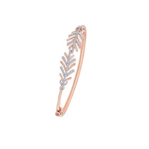Pulsera de tenis chapada en oro rosa con diamantes de 0.44 ct, corte redondo, diseño de planta, joyería romántica para mujer para fiestas y uso diario - Product Image 6