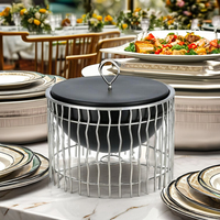 Marmite et soupière de luxe en acier inoxydable pour le Moyen-Orient moderne, chauffe-plats de table pour mariage, décor Ramadan