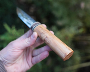 Couteau Puukko Viking forgé à la main, en acier carbone, pour la chasse et le bushcraft, avec étui en cuir, lame utilitaire de survie en plein air - Product Image 5