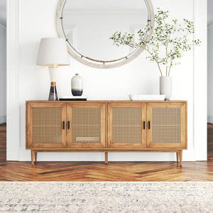 Aparador de madera maciza de 4 puertas hecho a mano Solución de almacenamiento elegante para el hogar Madera duradera - Product Image 3