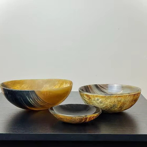 Cuenco de Cuerno Artesanal de Alta Calidad, Pulido, Tallado, Duradero, Ligero, Apto para Lavavajillas, para Servir Sopa, Fideos y en Fiestas - Product Image 1