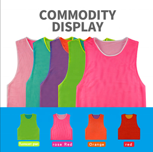 เสื้อกีฬาตาข่ายสีแดงและสีเหลืองแบบไม่มีแขน คอกลม ระบายอากาศได้ดี สำหรับผู้ใหญ่ ทุกฤดูกาล - Product Image 6