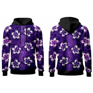Sudadera con Capucha para Hombre, Talla Grande, Diseño Moderno, Estampado Tribal Polinesio Hawaiano Personalizado - Product Image 1