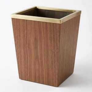 Skies Trader Boîte de rangement portable pour couverts en bois avec base métallique, organisateur carré de table avec poignée métallique - Product Image 2