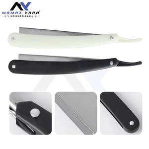Couteau de barbier pliant de qualité supérieure, rasoir en acier inoxydable à bord droit pour la barbe, pour hommes et coiffeurs professionnels - Product Image 5