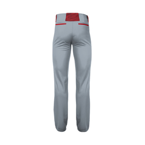 Pantalones de béisbol sublimados para jóvenes de hombres famosos al por mayor con estilo de pantalones cortos de softbol de rayas rojas grises personalizados - Product Image 2