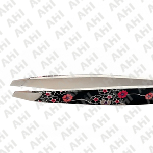 Pinzas de Cejas Reutilizables de Lujo de Alta Calidad AHI con Punta Inclinada y Punta Puntiaguda de Acero Inoxidable para Depilación Facial - Product Image 2