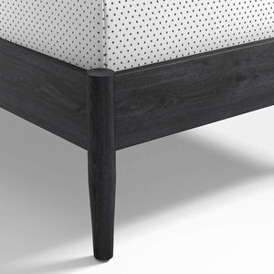 การปรับแต่งที่ทันสมัยหรูหราแบบเดี่ยวเตียงแฝดทำด้วยมือแกนหมุนสีดำเฟอร์นิเจอร์ห้องนอนไม้เนื้อแข็งสำหรับโรงแรมวิลล่าใช้ในบ้าน - Product Image 3