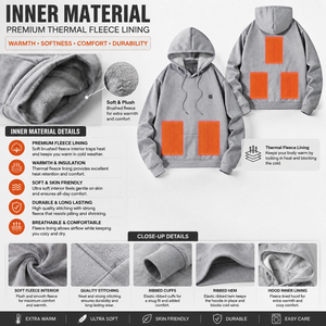 Sudadera con Capucha Gris para Hombre, Estilo Holgado, Tejida, Informal, para Invierno, con Diseño de Dibujos Animados, Bolsillo Naranja, Ecológica - Product Image 6