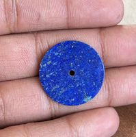 Esfera Plana de Lapislázuli Azul Natural de 28.5mm, Accesorios de Reloj de Piedras Preciosas de Excelente Calidad, Orificio Central de 2mm, Sin Perforación