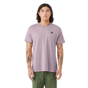 Camiseta Unisex de Algodón Lavanda, Cuello Redondo, Manga Corta, Acabado Suave, Color Sólido, Estilo Casual Urbano, Venta al Por Mayor - Product Image 1