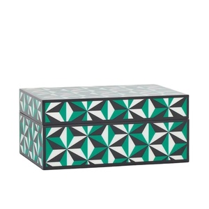 Premium Artisan Handmade Resin InlayJewelry Box Square Shape Custom Logo Mini Gift Case for Earrings - Product Image 1