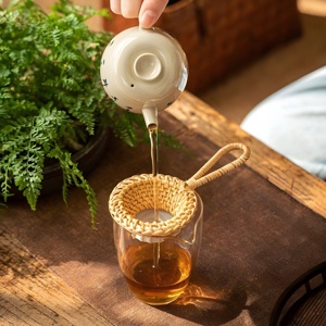 Mesh Rattan Strainers Tea Drinking Sifter Colander Sieve Flour Filter Strainer <b>Kitchen</b> <b>Accessories</b> Made in Vietnam - Product Image 6
