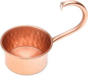 Ensemble de 4 mugs turcs pour mixologie avancée, base 100% cuivre pur et verre de qualité alimentaire, finition martelée - Product Image 5
