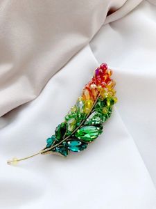 Artistic Embroidery Beaded Brooch <b>Pin</b> Handmade Gift for Fashion Lovers Unique Handcrafted Embroidered Beaded Brooch with Crystal - Product Image 5