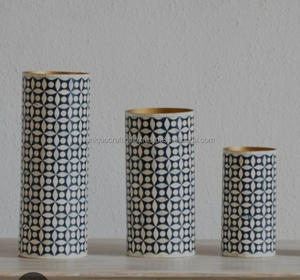 Vente en gros de pots de fleurs de luxe en incrustation d'os Vases à fleurs en incrustation d'os de meilleure qualité polis à la main pour la maison, l'intérieur et l'extérieur - Product Image 6