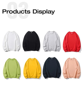 Sudadera de Cuello Redondo Roja para Hombre, Corte Regular, Tejida, Color Sólido, Informal, para Otoño - Product Image 3